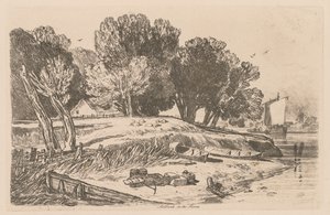 Liber Studiorum: Plate 8, Millbank on the Thames tekijältä John Sell Cotman