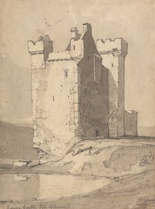 Loch Ranzan linna, Arranin saari, Skotlanti tekijältä John Sell Cotman