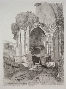 Rievaulx Abbey, Yorkshire tekijältä John Sell Cotman
