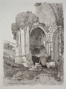 Rievaulx Abbey, Yorkshire, 1810. tekijältä John Sell Cotman