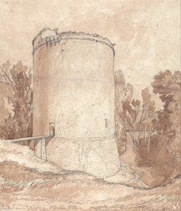 Pyöreä torni, Lillebonnen linna, Normandia tekijältä John Sell Cotman