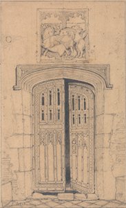 Eteläovi, Arminghall Hall, Norfolk tekijältä John Sell Cotman