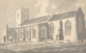 Catfieldin kirkon eteläpuoli, Norfolk tekijältä John Sell Cotman