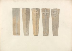 Tutkimukset viidestä arkun kannesta Norfolkin kirkoista peräisin olevista arkun kansista tekijältä John Sell Cotman