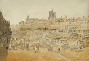 Market Place, Norwich, otettu herra Coopersilta, 1807