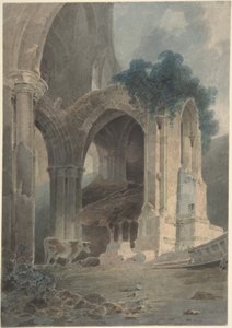 Rievaulxin luostarin itäpää, Yorkshire tekijältä John Sell Cotman
