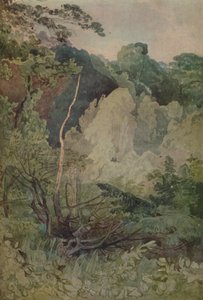 Puut Greta-joen lähellä, 1923 tekijältä John Sell Cotman