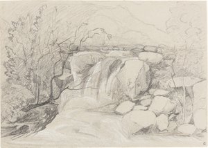 Vesiputous kallioiden kanssa tekijältä John Sell Cotman