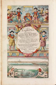 Englantilaisen luotsin ensimmäinen kirja: kuvaus pohjoisesta merenkulusta, n. 1671 (paperi). tekijältä John Seller