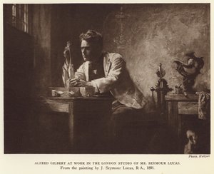 Alfred Gilbert, englantilainen kuvanveistäjä (syväpaino) tekijältä John Seymour (after) Lucas