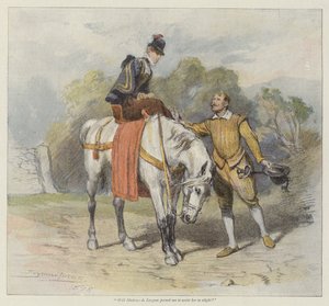 Denisen sydän (chromolitho) tekijältä John Seymour Lucas