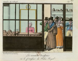 The English Revenge tai The Patisserie at the Palais Royal, n.1815 tekijältä John Sharp