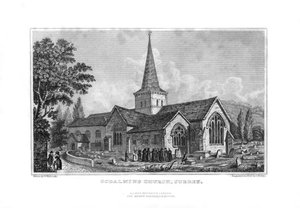 Godalmingin kirkko, Surrey, 1829.