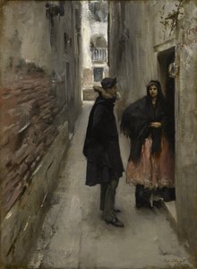 Katu Venetsiassa, n. 1880-82 tekijältä John Singer Sargent