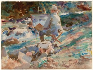 Taiteilija telineessä tekijältä John Singer Sargent