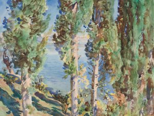 Korfu: Sypressit tekijältä John Singer Sargent