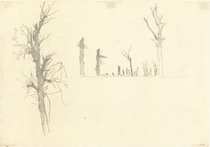 Tuhotut puut [verso], 1918. tekijältä John Singer Sargent