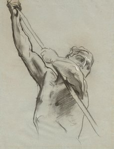 Miesten vartalo sauvan kanssa, 1890-1900. tekijältä John Singer Sargent