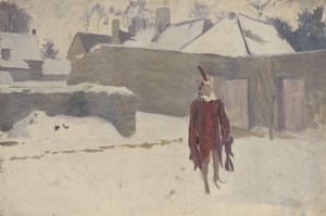 Mannikin lumessa, noin 1893-5 tekijältä John Singer Sargent