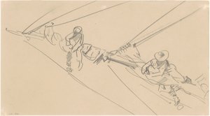 Men on a Spar, c. 1876. tekijältä John Singer Sargent