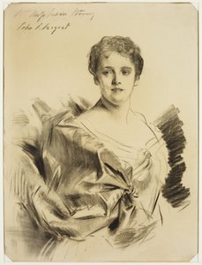 Neiti Susan Strong, 1800-luvun lopun ja 1900-luvun alun välillä (hiili kermapaperilla) tekijältä John Singer Sargent
