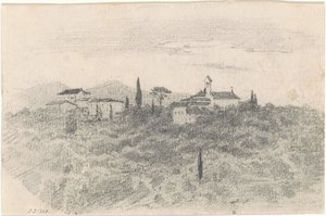 Luostari [recto] tekijältä John Singer Sargent
