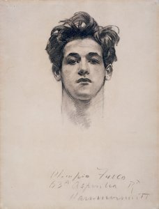Olimpio Fusco, n. 1900-10 (hiili ja kanto paperilla) tekijältä John Singer Sargent