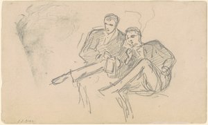 Istuvat miehet, c. 1874-1877. tekijältä John Singer Sargent