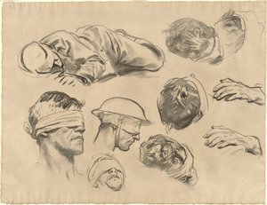 Estudis per a "Gased" finlandès tekijältä John Singer Sargent