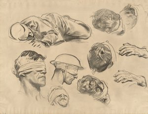 Studies for Gassed, 1918-1919. tekijältä John Singer Sargent