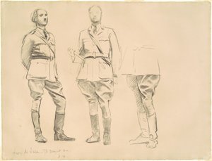 Tutkimuksia ensimmäisen maailmansodan kenraaleille upseereille, 1920-1922. tekijältä John Singer Sargent