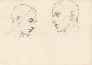 Tutkimuksia miehen päästä, n. 1875. tekijältä John Singer Sargent