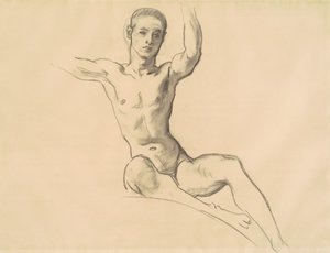 Tutkimus hahmolle musiikin yläpuolella, 1919-1920. tekijältä John Singer Sargent