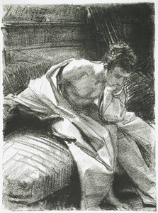 Istuvan nuoren miehen tutkimus, 1895 tekijältä John Singer Sargent