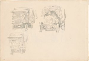Kuorma-autot [recto], 1918. tekijältä John Singer Sargent