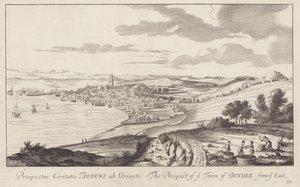 Kuva Dundee, Angus, Skotlanti, piirretty vuonna 1693