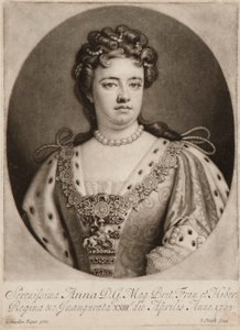 Queen Anne (mezzotint) tekijältä John Smith