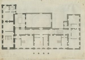 Chillington Hall: kynä- ja kynäpiirustus, nd [1789] (piirustus)