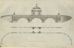 Chillington Park - Ehdotettu silta: seepiapiirros, nd [1789] (painettu)