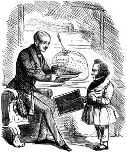 Albert, kuningatar Victorian prinssipuoliso ja Joseph Paxton, 1851 tekijältä John Tenniel