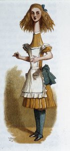 Liisa elokuvassa "Liisa ihmemaassa", kirjoittanut Lewis Carroll, ill. Tenniel tekijältä John Tenniel