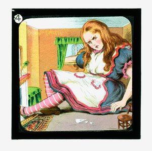 Liisa ihmemaassa, värilliset lyhtydiat tekijältä John Tenniel