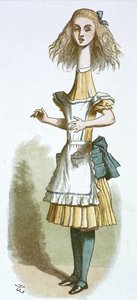 Alice, jolla on pitkä kaula tekijältä John Tenniel