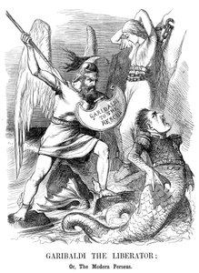 Giuseppe Garibaldi, Sisilian ja Napolin valloitus uudelle Italian valtakunnalle, 1860 tekijältä John Tenniel
