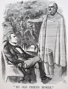 Gladstonen vanha ystävä Homer tekijältä John Tenniel