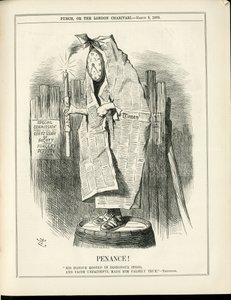 Kuva John Tennielista (1820-1914) Punchissa tekijältä John Tenniel