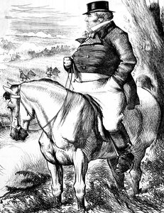 John Bull katsomassa syksyn liikkeitä tekijältä John Tenniel