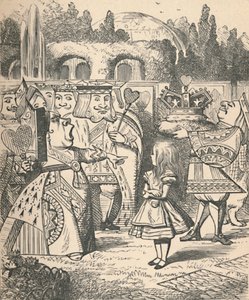 Pois päällään! Liisa ja punainen kuningatar, 1889 tekijältä John Tenniel