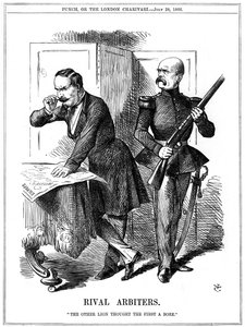 Kilpailevat välimiehet, 1866 tekijältä John Tenniel