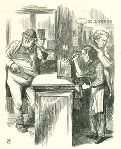 The Honest Pot Boy: Parlamentin uudistus - franchising-sopimuksen laajentaminen. Disraeli tarjoilee uudistusta John Bullille hänen parlamentaarisen oppositionsa seuraten. Hän esitteli ja kantoi uudistuslakinsa. Tenniel-sarjakuva Punchista, Lontoosta tekijältä John Tenniel